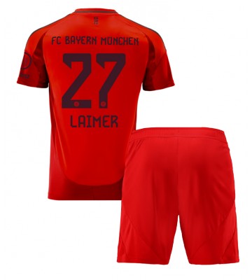 Bayern Munich Konrad Laimer #27 Primera Equipación Niños 2024-25 Manga Corta (+ Pantalones cortos)